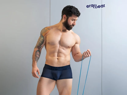 Navy blue ergonomic boxer briefs ergo wear ew1814 max bold se trunks designed for comfort and support