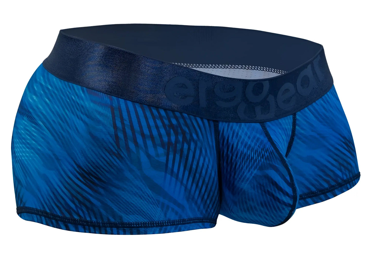 Blue patterned ergo wear ew1818 max bold se mid blue men’s briefs with dark blue elastic waistband