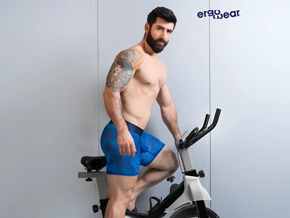Blue patterned mid blue ergoWear ew1819 max bold se boxer briefs designed for athletic use