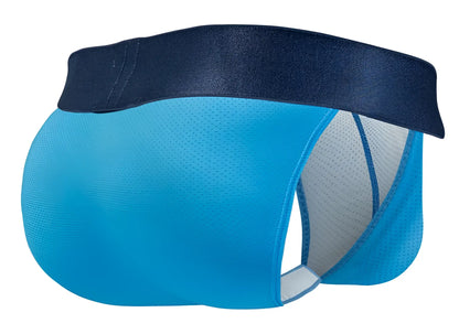 ErgoWear ew1821 max bold se bikini briefs in river blue blue mesh with navy elastic waistband for athletic use