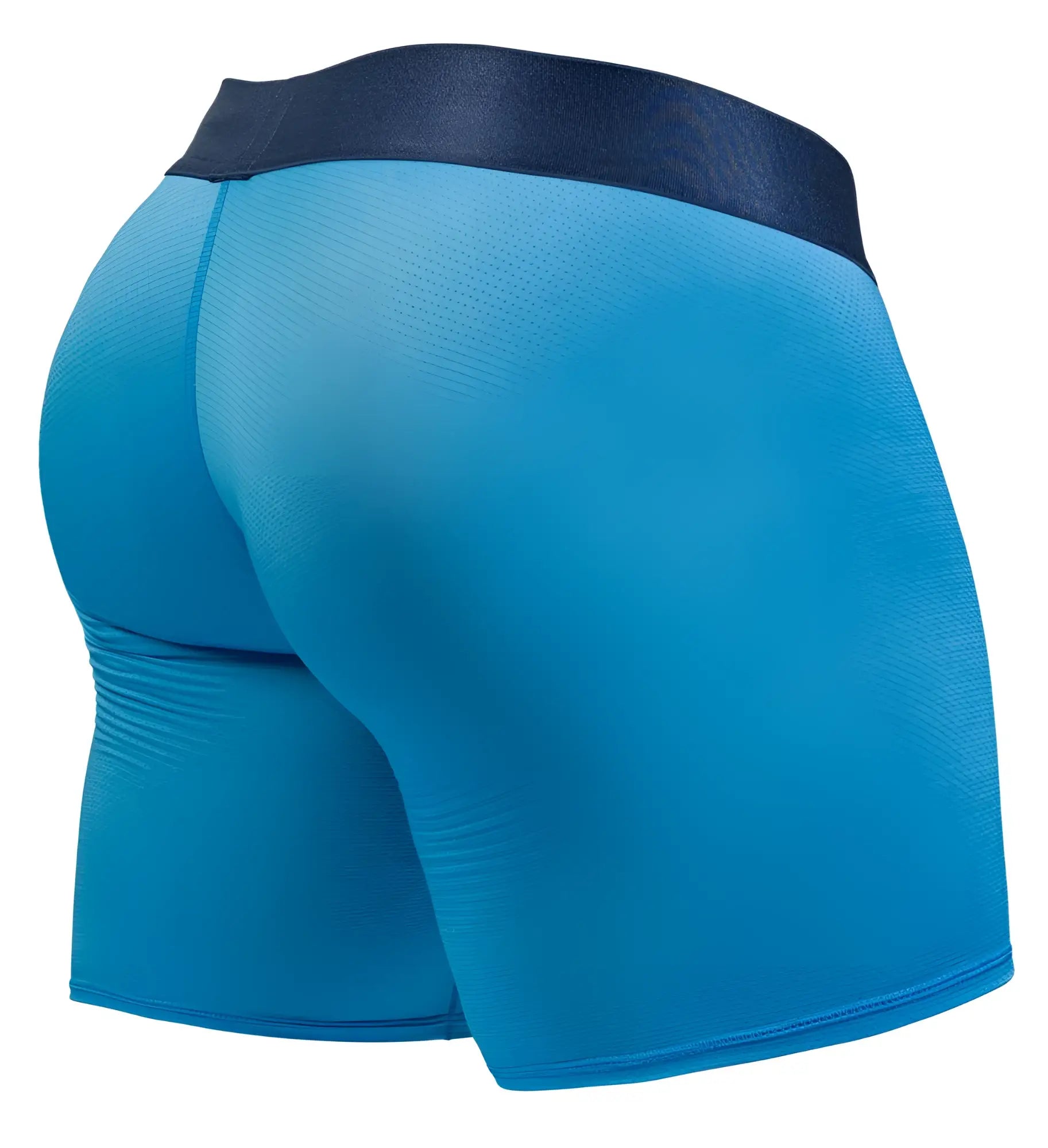 ErgoWear ew1823 max bold se boxer briefs in river blue with a dark navy waistband for athletic support