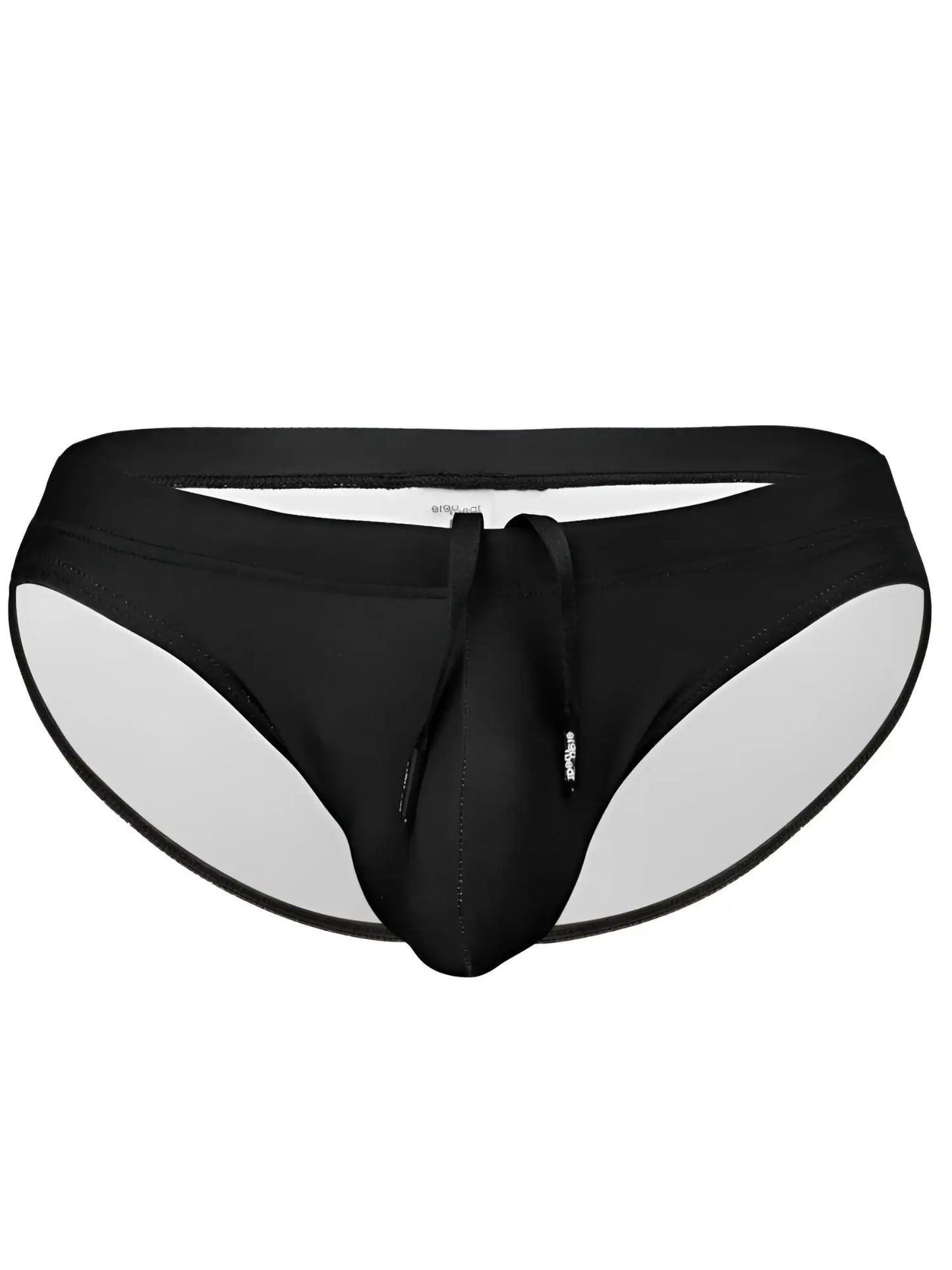 ErgoWear EW1831 X4D SW black swim bikini with drawstring waistband and white inner lining for swimming