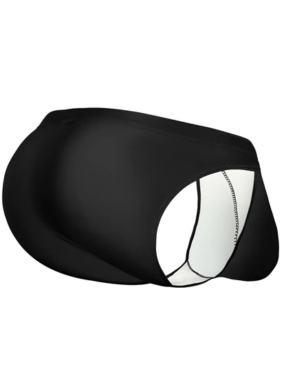 ErgoWear ew1831 x4d sw black swim bikini with white side panel and black stitching along side seam
