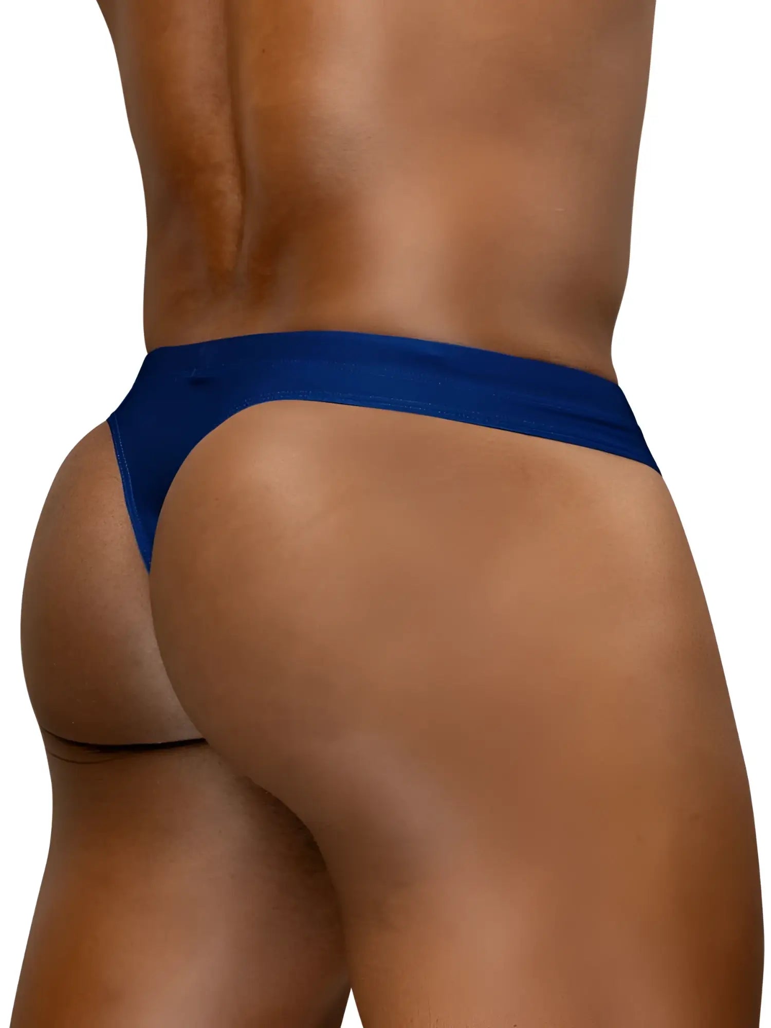 Blue indigo ergoWear EW1832 X4D SW swim thong with smooth fitted design shown from the back side