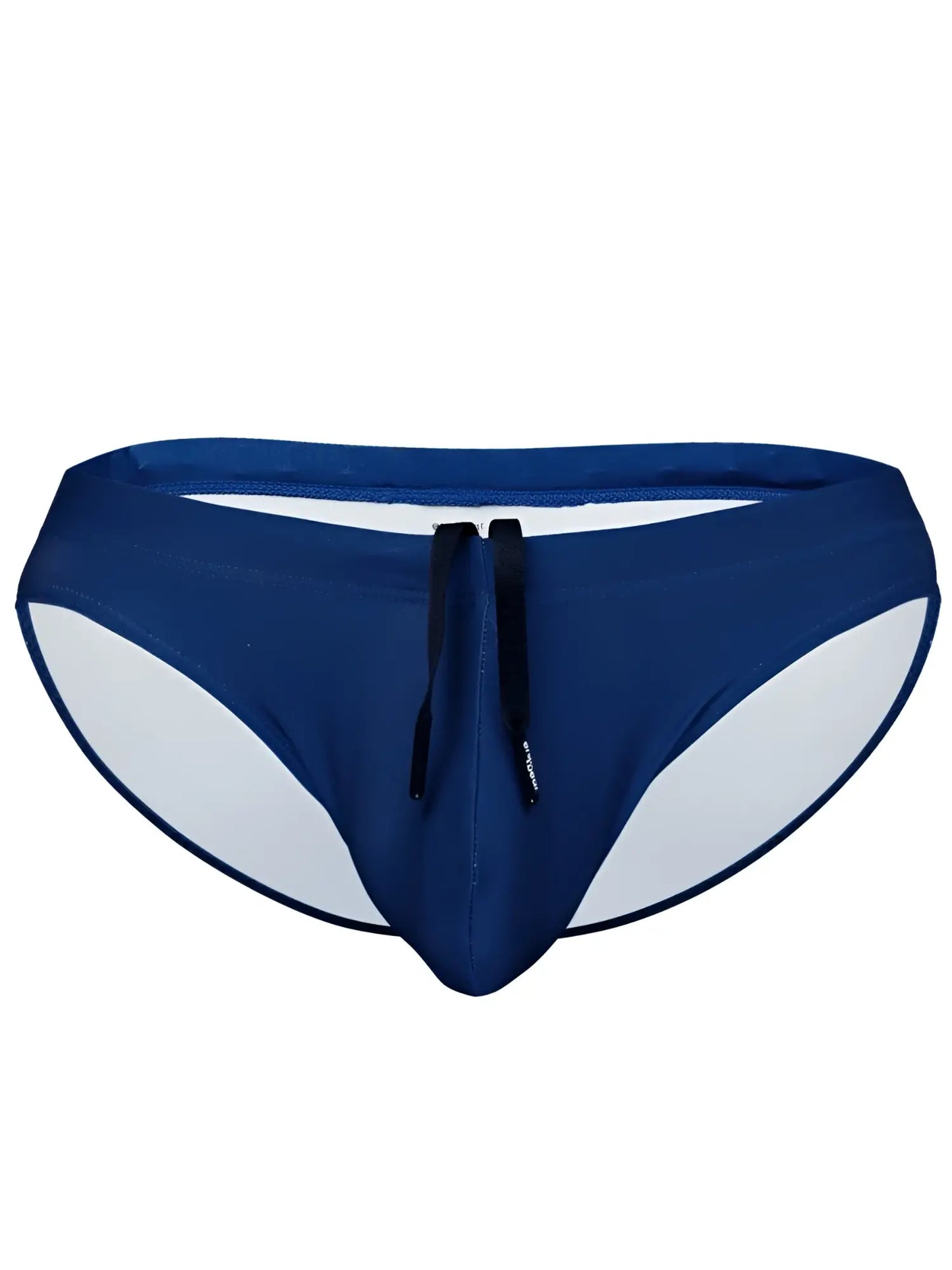 Navy blue and white ErgoWear EW1833 X4D SW swim bikini with drawstring waistband for comfortable swimwear use