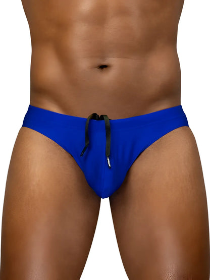 Vibrant royal blue ergoWear EW1835 X4D swim bikini with black drawstring ties designed for comfortable beachwear