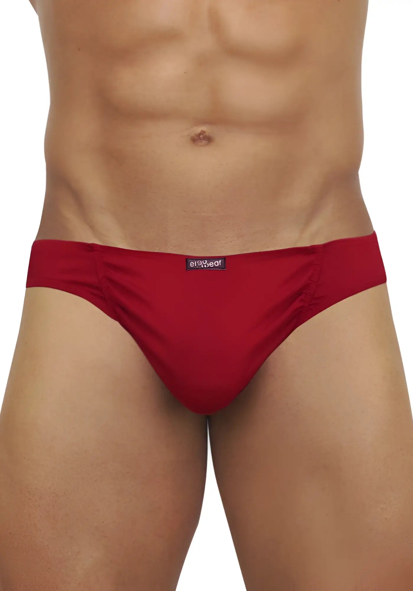 Ergowear feel modal bikini underwear scarlet in size S with red smooth texture and subtle waistband brand tag