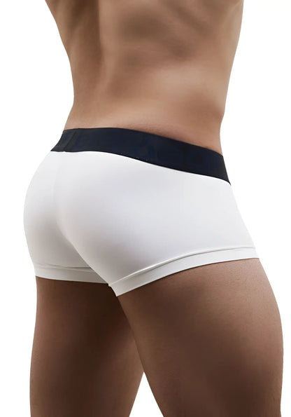Ergowear feel xv white boxer briefs with navy blue waistband designed for comfort and support size s