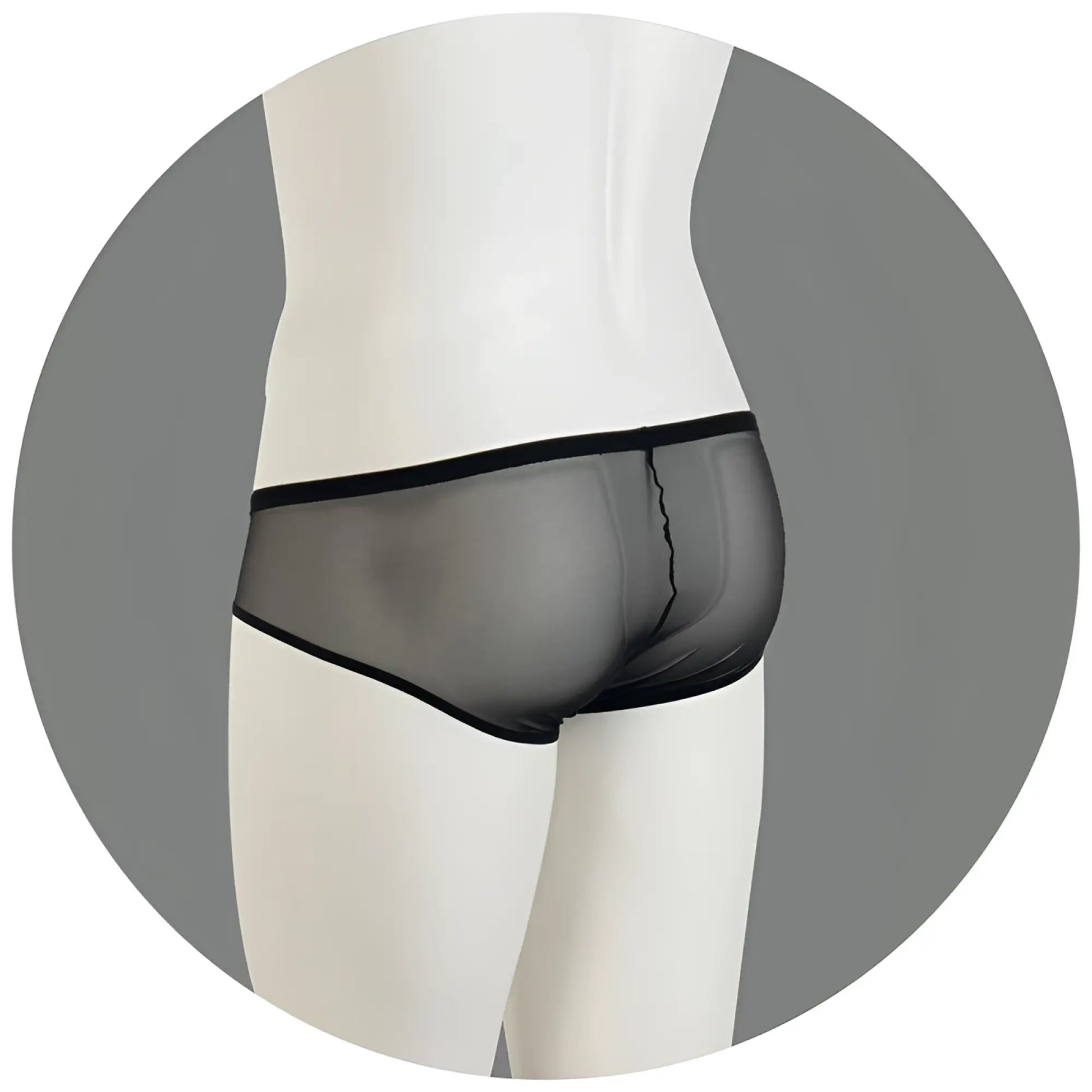 Black sheer mesh briefs with flock lace detailing from eros veneziani in blue size lxl with a sleek form fitting design