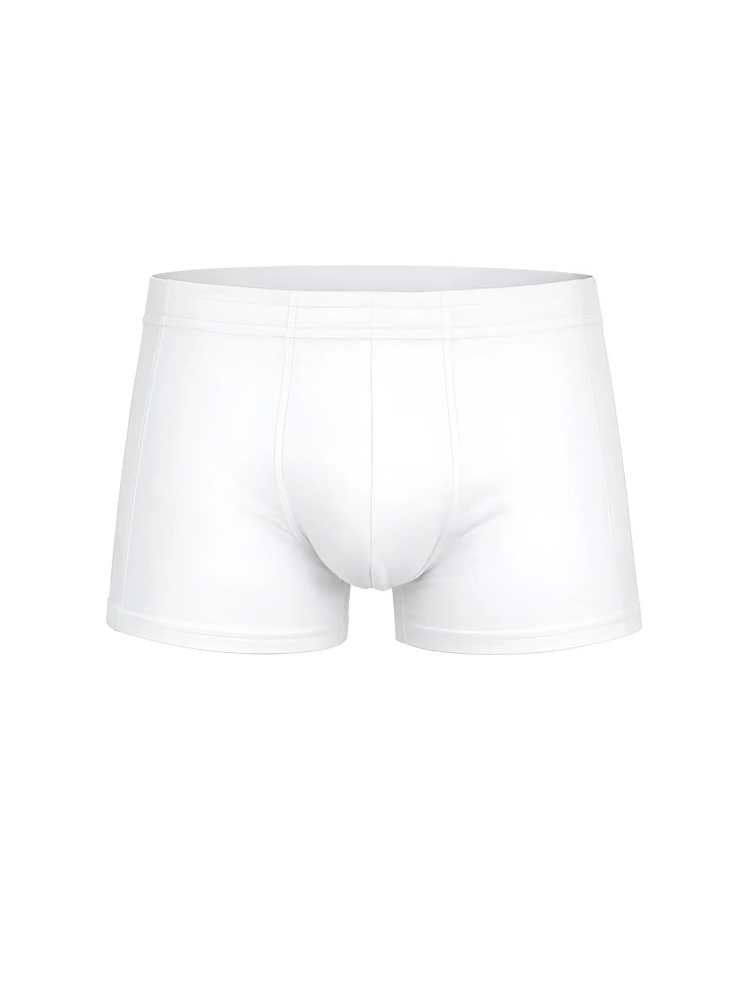 White men’s Essential Trunk briefs with smooth seamless design and elastic waistband for comfortable support