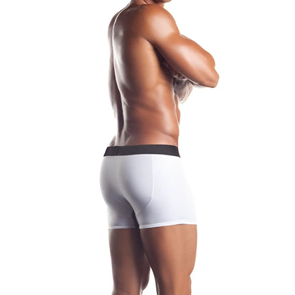 White boxer briefs with black elastic waistband made of cotton blend from Excite Premier classic underwear size L