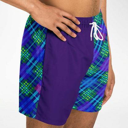 Maris Equi Blue Tartan Men's Swim Shorts