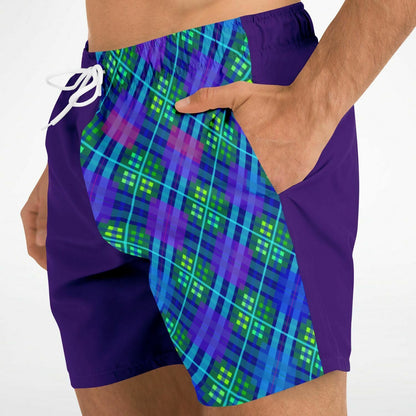 Maris Equi Blue Tartan Men's Swim Shorts