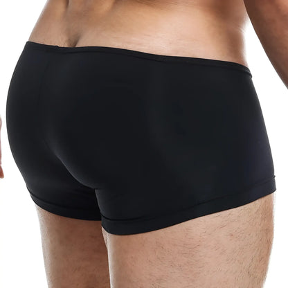 Black form-fitting boxer briefs made of smooth stretch fabric for comfortable everyday wear feel FEG018 boxer brief