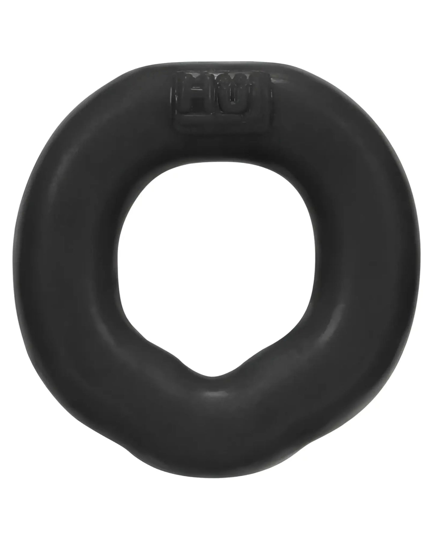 Black hui brand fit ergo long-wear c-ring anal ring made of smooth durable silicone with embossed logo and textured surface