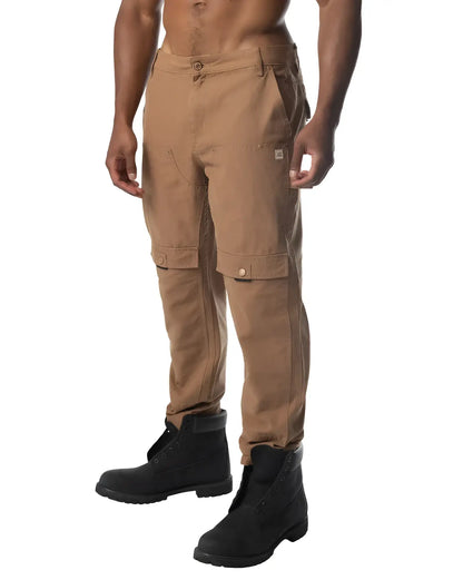 Forge pant tan cargo pants with multiple pockets durable fabric finish for rugged outdoor use