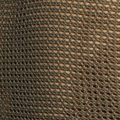 Formentera retro tank top in olive green mesh fabric with a consistent interlocking hexagonal pattern