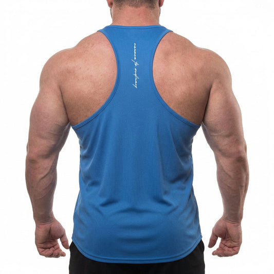 Jed North Men's Fast-Dry Bodybuilding Workout Stringer - Electric Blue