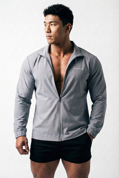 Jed North Men's Premium Athletic Training Jacket - Silver