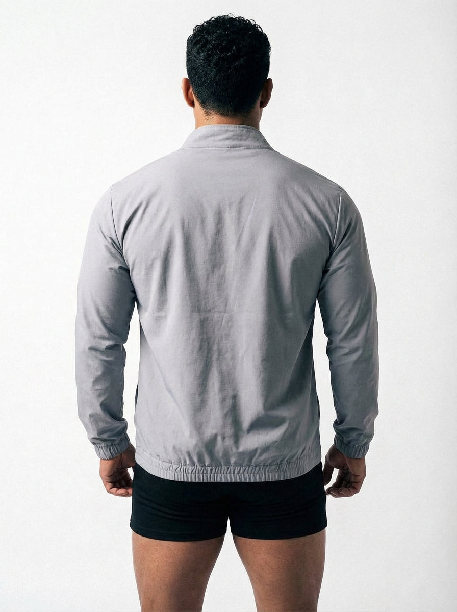 Jed North Men's Premium Athletic Training Jacket - Silver