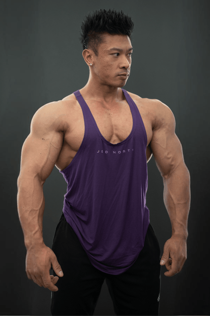 Jed North Men's Classic Bodybuilding Racerback Stringer - Violet