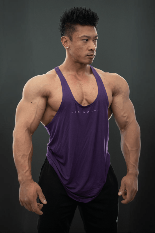 Jed North Men's Classic Bodybuilding Racerback Stringer - Violet