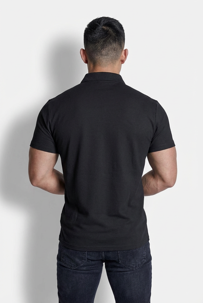 Jed North Men's Fast-Dry Polo T-Shirt - Black