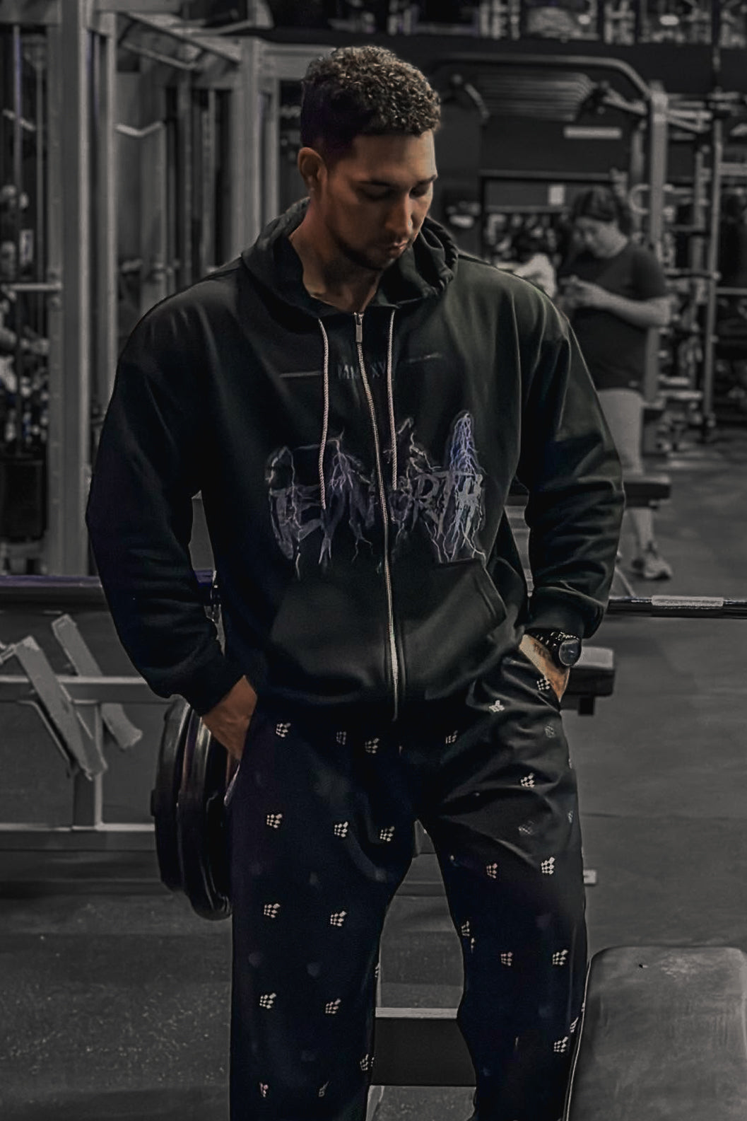 Jed North Men's Limited Edition Zip-Up Hoodie - Lightning Black