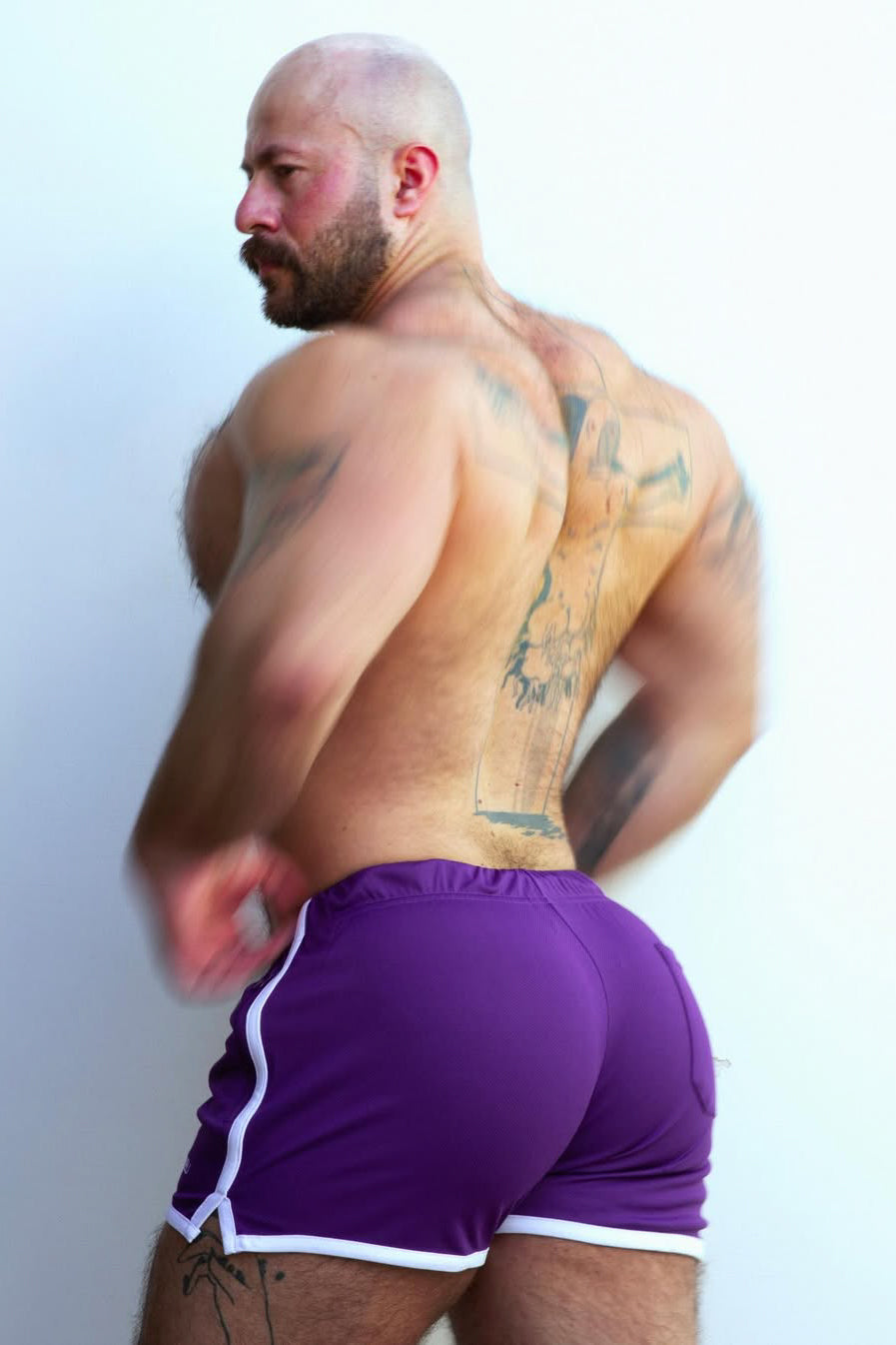 JJ Malibu Men's For-the-Night 2" Gym Short Shorts with Drawstring - Dark Plum