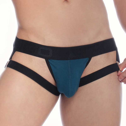 Gigo POWER BLUE String à découpes Jock Strap Sous-vêtement AH52 Taille M