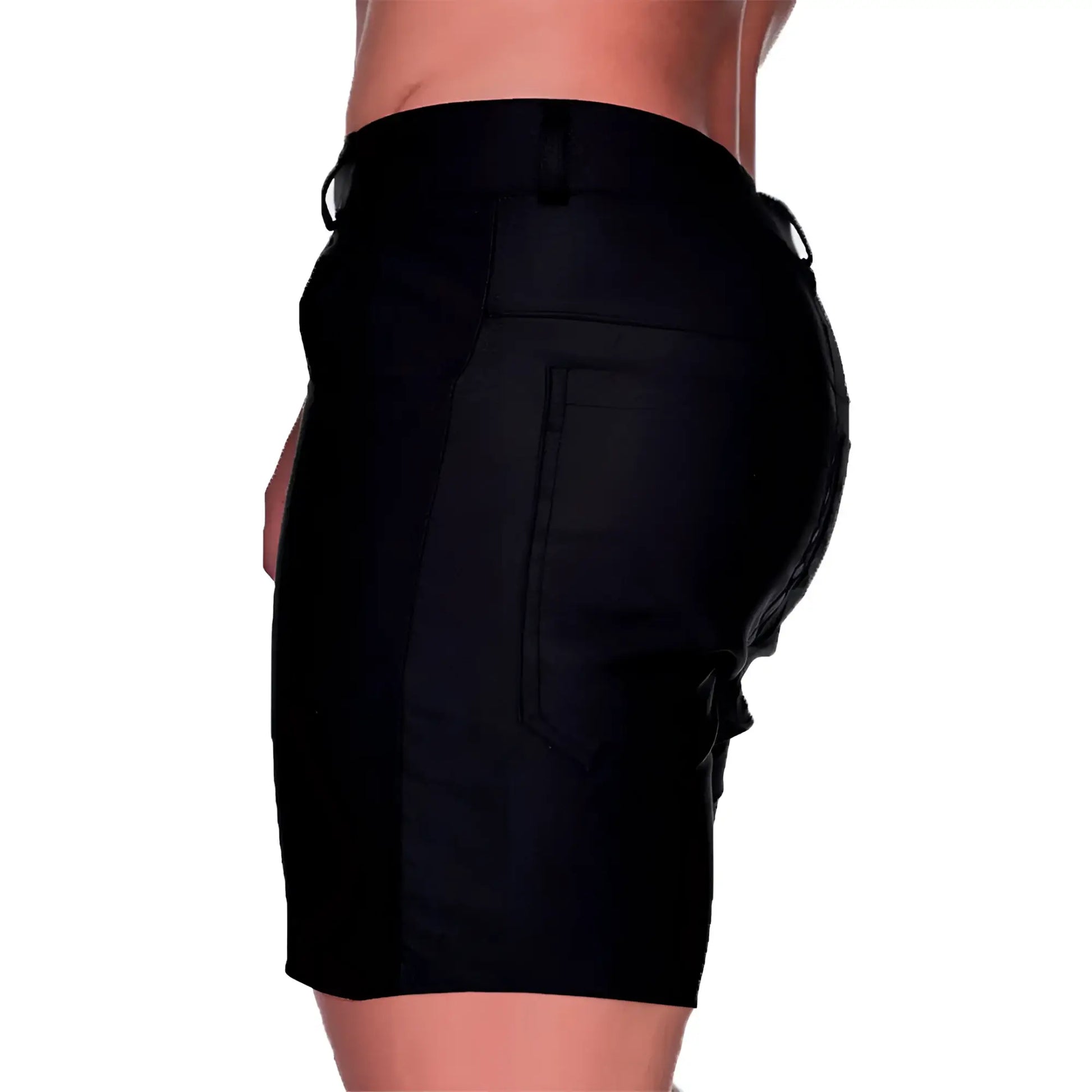 Gigo Classic Forever black shorts with sleek form-fitting design and subtle stitching details in black fabric