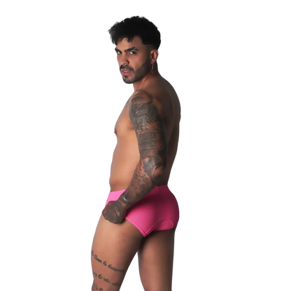 Fuchsia-colored low-rise briefs in a solid cotton-blend fabric with a clean, minimalist design.