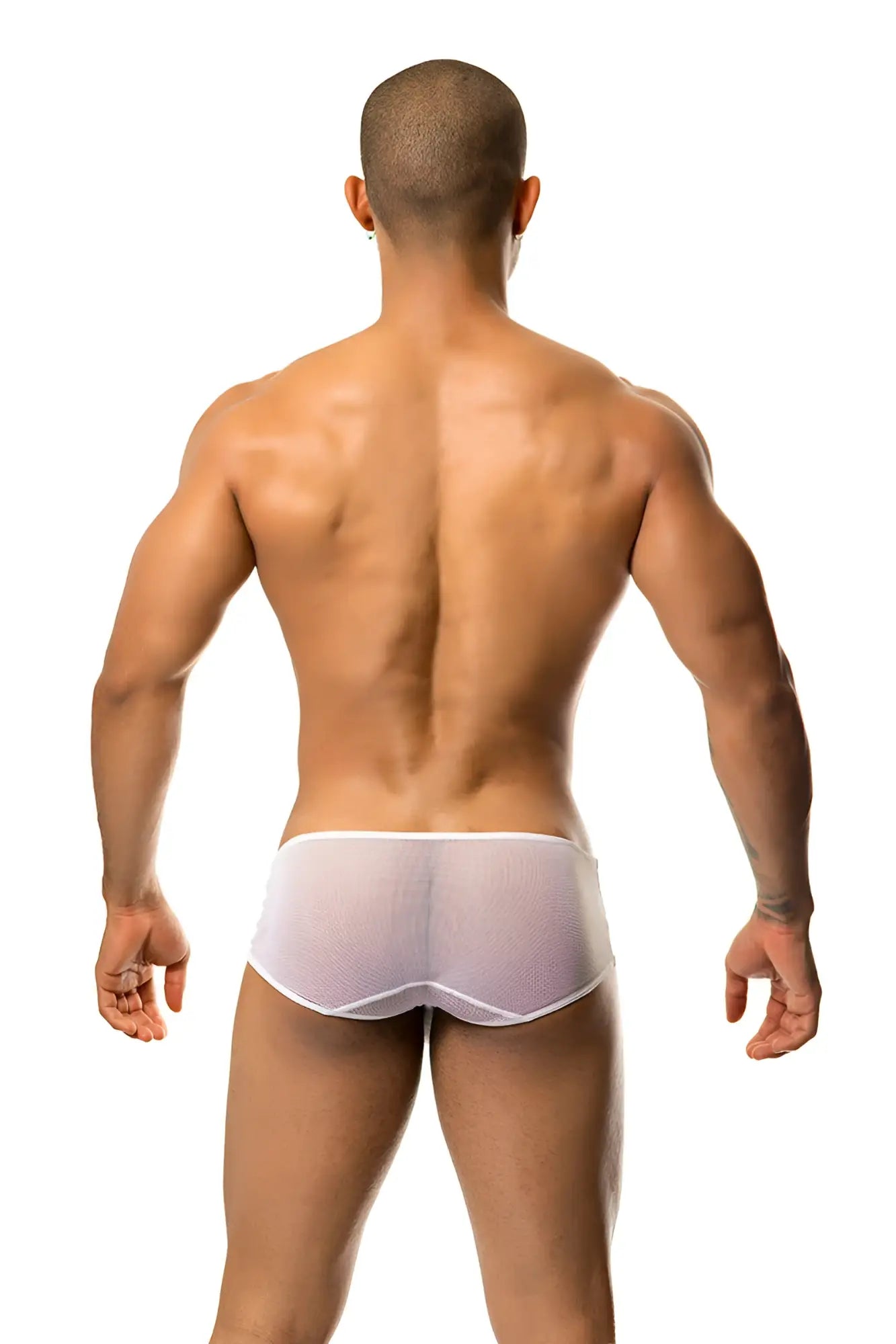 White mesh briefs gigo fire white boxer underwear g02187 size l made of breathable mesh fabric