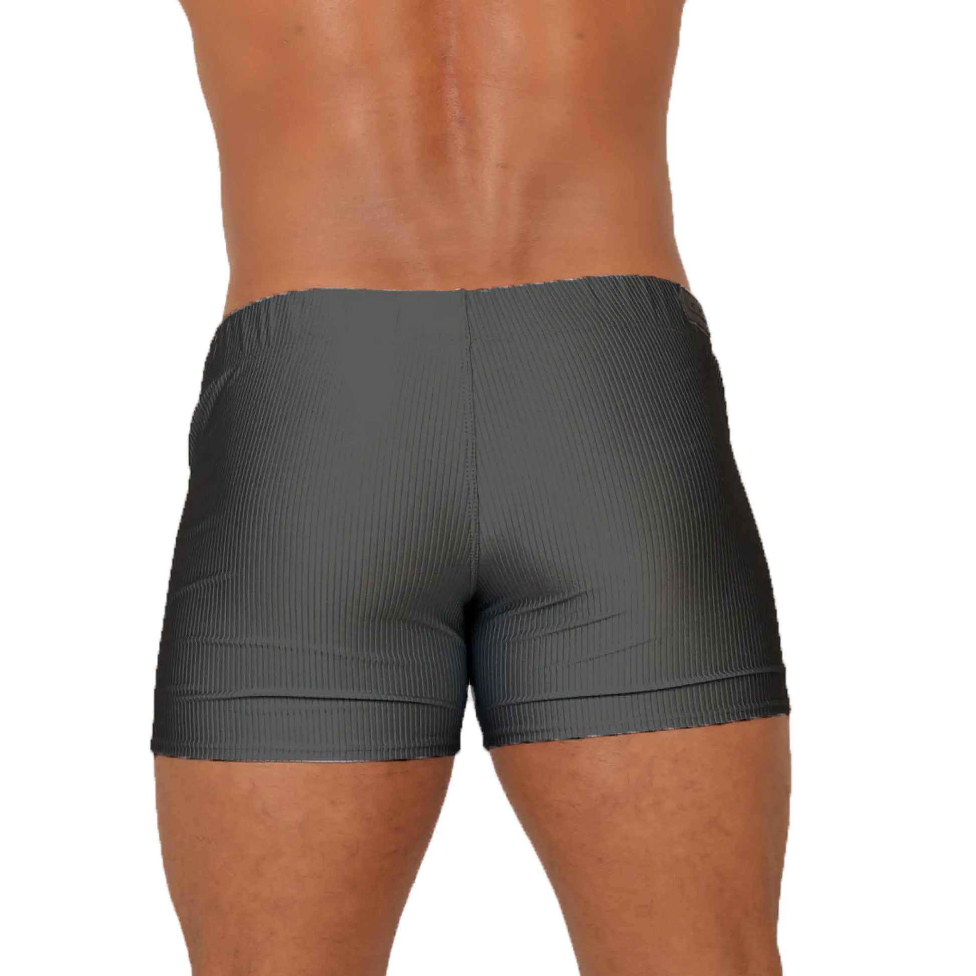 Gigo Glow gray short mens dark gray ribbed textured tailored fit shorts for a stylish casual look