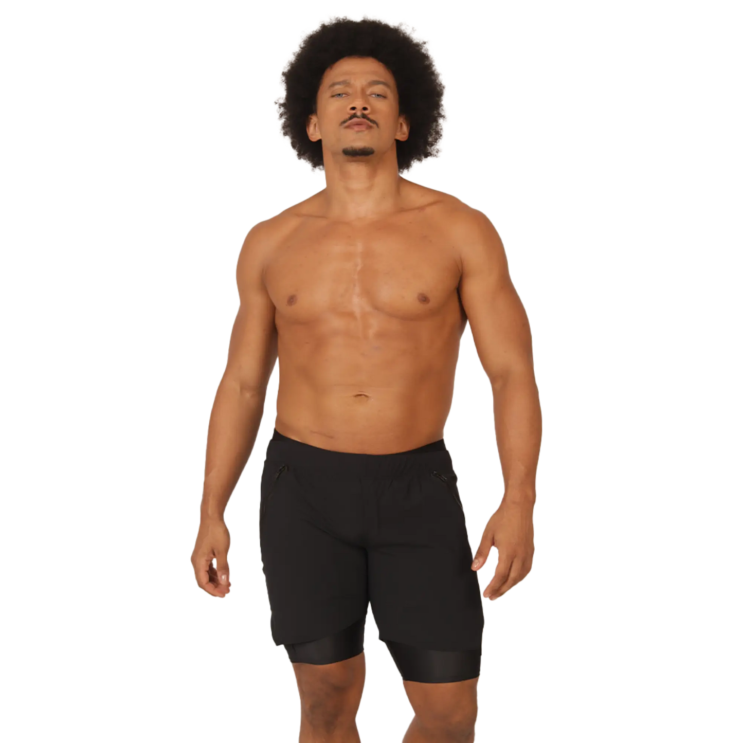 Gigo sporty black shorts with sleek modern design and subtle side pockets for athletic use