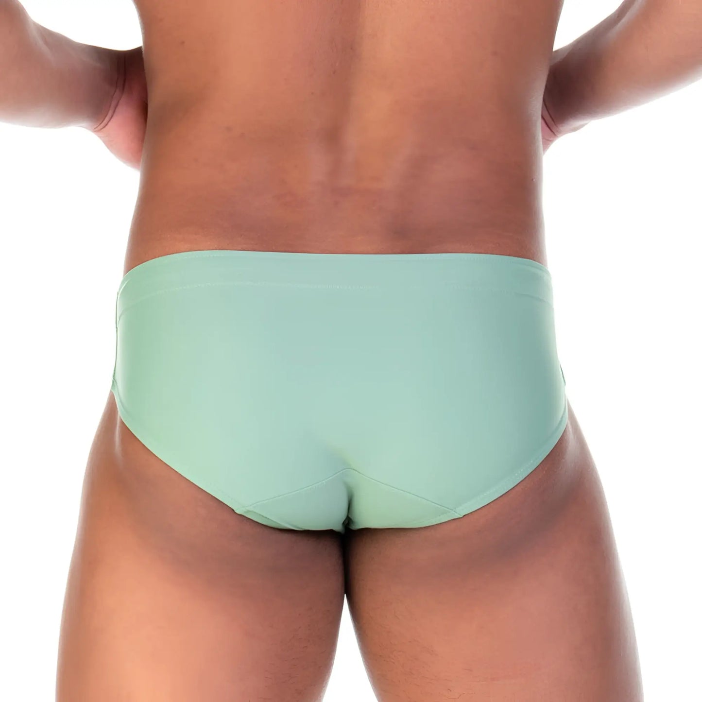 Mint green traditional gigo swim brief made of comfortable fabric designed for swimming and water activities