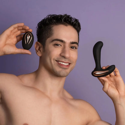 Black and rose gold silicone Good Devil GDM1241 accessory vibrators with sleek ergonomic designs for personal use