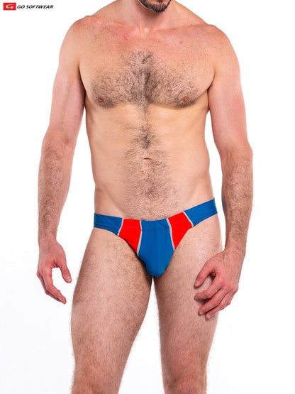Go Softwear 4502 Men's Napoli 'Buns' Bikini Swim - Deep Water Blue