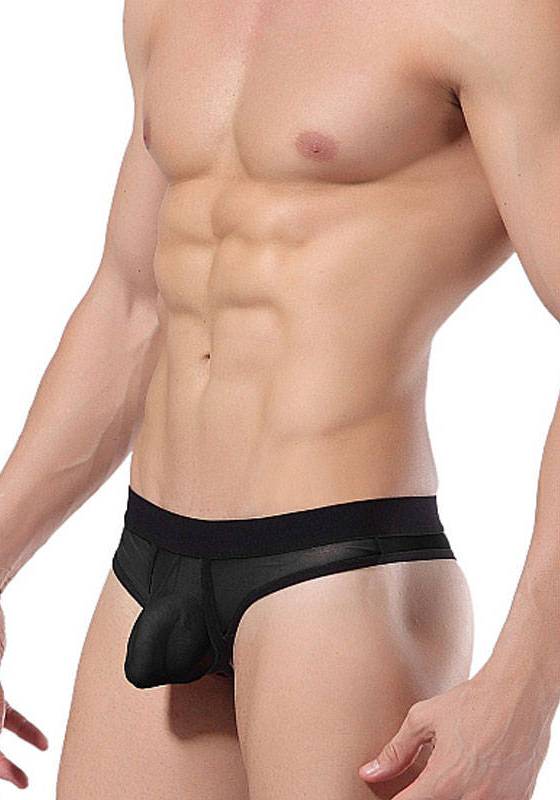 Goodfellas Underwear Transparenter Tanga Unterhose Schwarz GF001 Größe XL