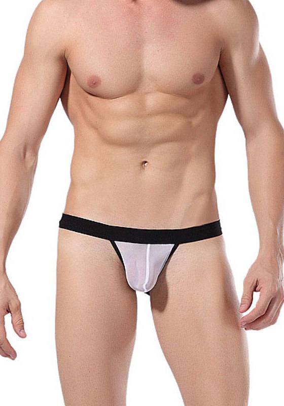 Sous-vêtements Goodfellas Sheer Jock Strap Blanc GF003 Taille XL