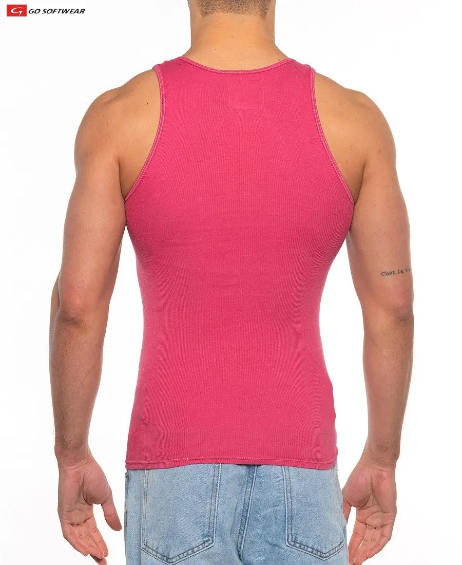 Go Softwear 4915 Herren Gold Coast Ripp-Unterhemd - Chateau Rose