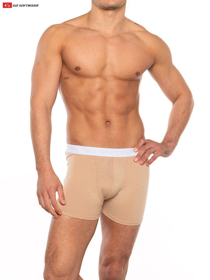 Go Softwear 2973 Men's Super Boost Padded Boxer Brief (33% more padding) - Tan