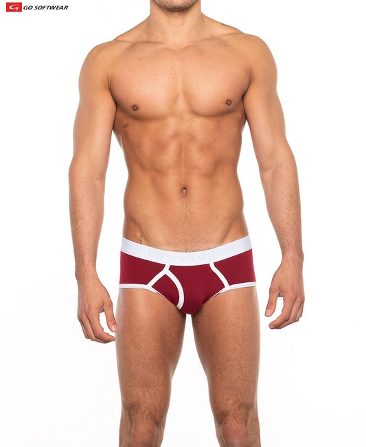 Go Softwear 2021 Men's Cal. Classic Boy Brief - Crimson/White