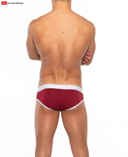 Go Softwear 2011 Men's Cal. Classic Lo Rise Brief - Crimson/White