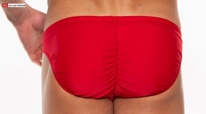 Go Softwear 4501 Men's Sport 'Buns' Bikini - Hibiscus/White