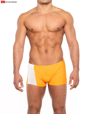 Go Softwear 4538 Herren Priapos Sq-Cut mit C-Ring - Mandarine/Weiß