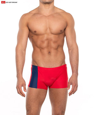 Go Softwear 4538 Men's Priapos Sq-Cut w/C-Ring - Red/Navy
