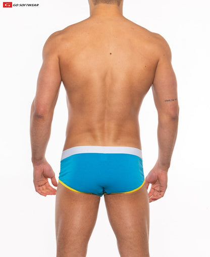 Go Softwear 2021 Men's Cal. Classic Boy Brief - Turquoise/Yellow