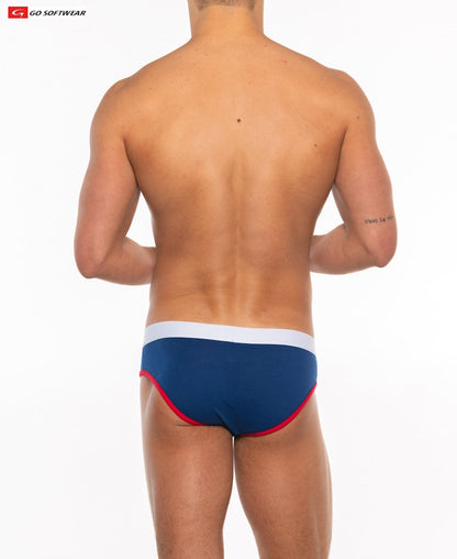Go Softwear 2011 Men's Cal. Classic Lo-Rise Brief - Royal/Red