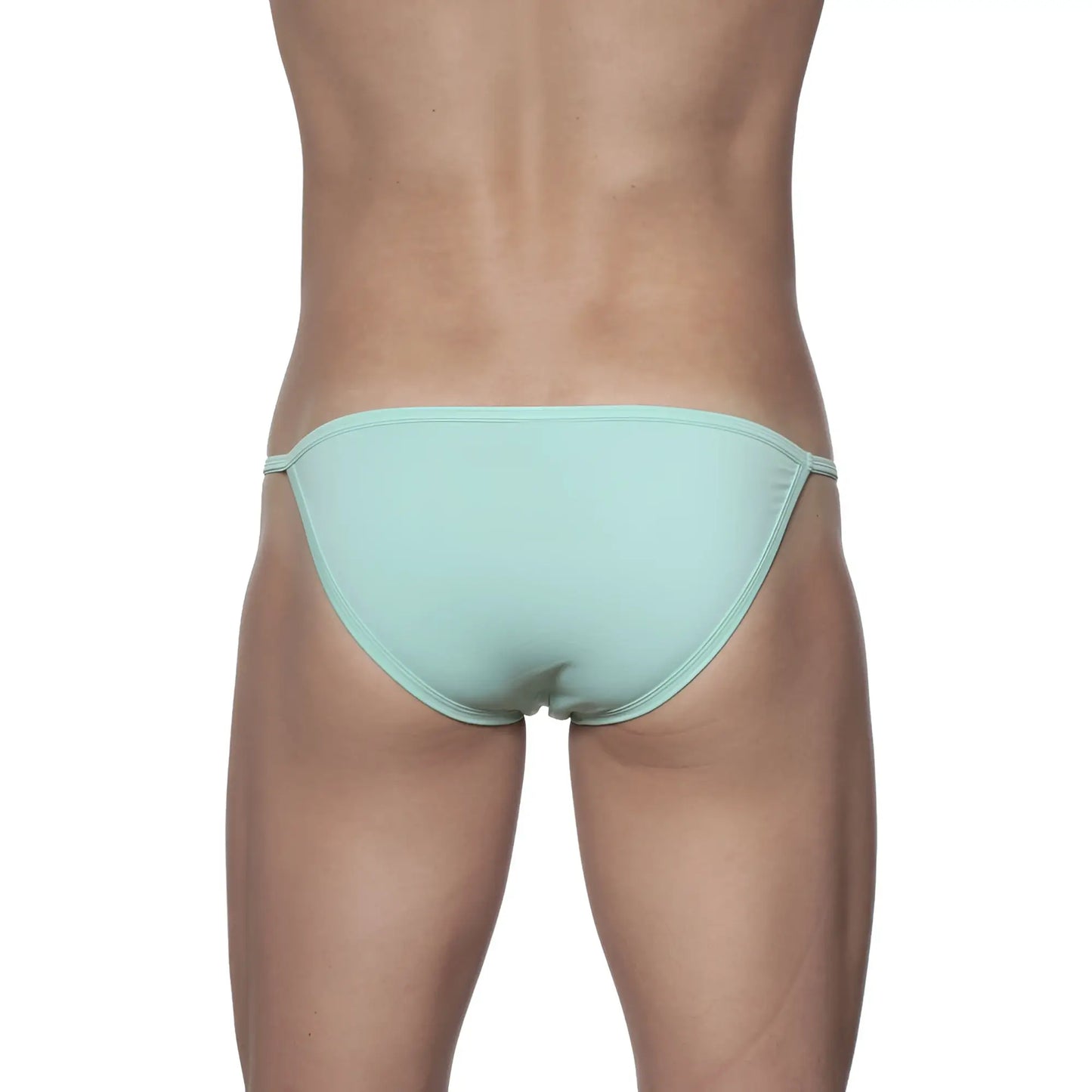 Light blue seamless swim trunks with a minimalist design for groovin string bikini mint green st0114